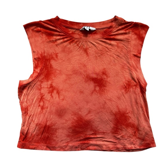 JoyLab Red Tie-Dye Muscle Tee - Picture 1 of 7
